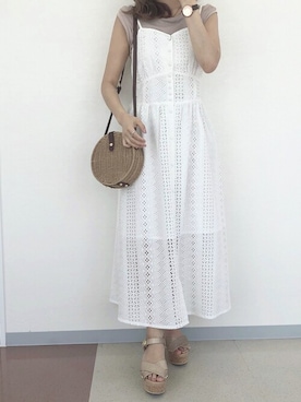 「Heather（ヘザー）のアイテム（ワンピース/ドレス）」を使った、mayaさん（レディース・160cm）の夏コーディネート