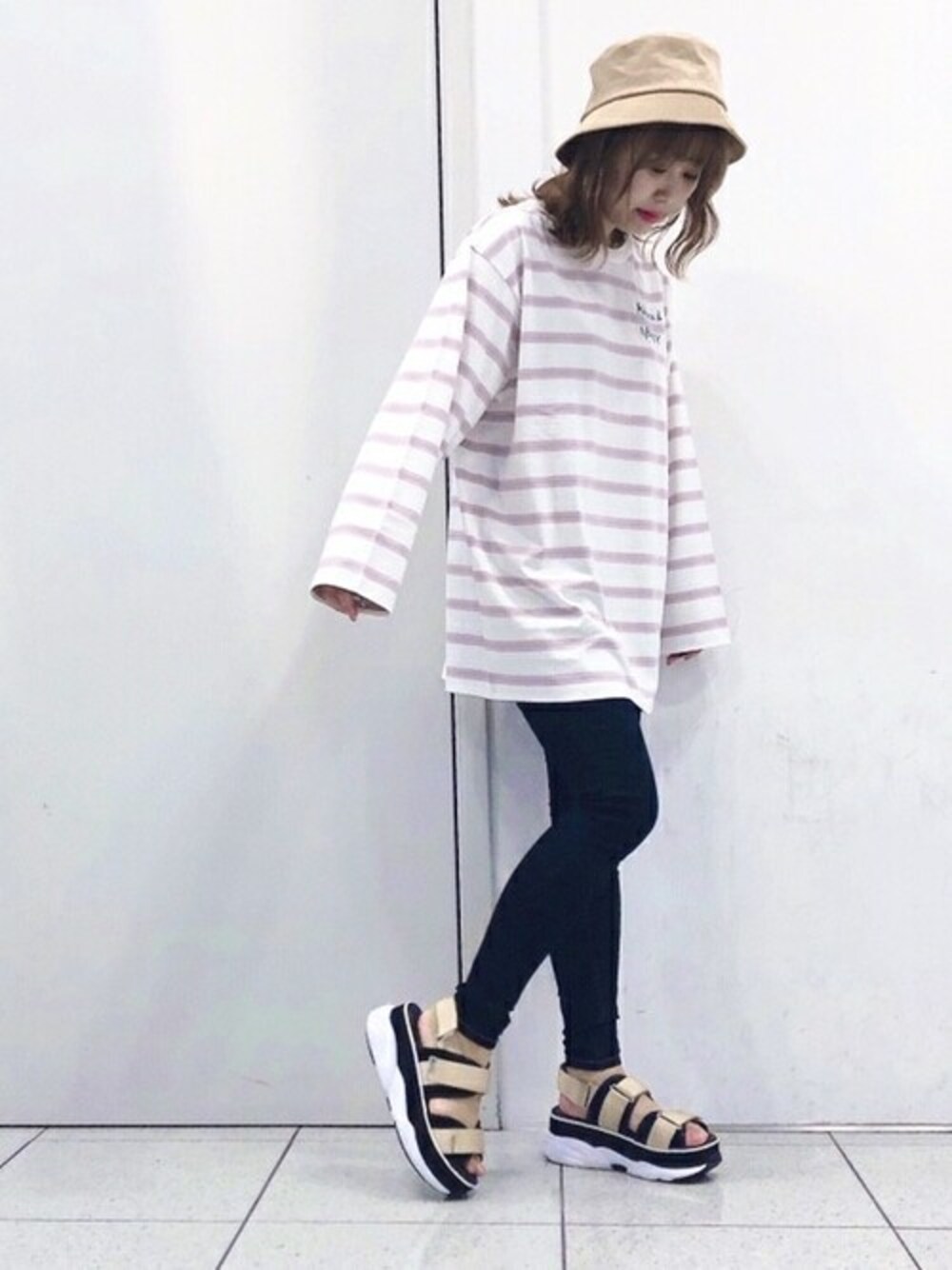 Heather（ヘザー）の「NERDY×Heather ボーダーロンT 893267（T