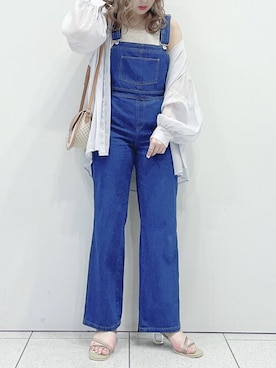「Heather（ヘザー）のアイテム（オールインワン・サロペット）」を使った、mayaさん（レディース・160cm）の春コーディネート