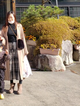 「MOUSSY（マウジー）のアイテム（トレンチコート）」を使った、akarinmama36さん（レディース・165cm）の冬コーディネート
