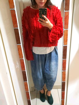 「しまむら（シマムラ）のアイテム（ブーティ）」を使った、akarinmama36さん（レディース・165cm）の冬コーディネート
