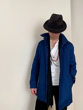 「アイテム（アクセサリー、レッド系）」を使った、つてのろたさん（メンズ・167cm）の冬コーディネート