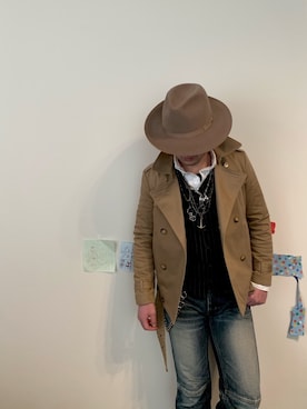 「RUDE GALLERY（ルードギャラリー）のアイテム（財布/小物）」を使った、つてのろたさん（メンズ・167cm）の冬コーディネート