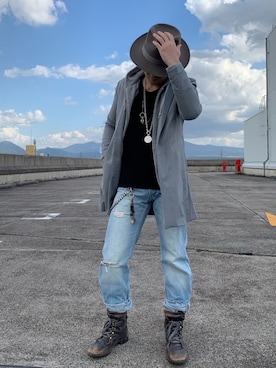 「RUDE GALLERY（ルードギャラリー）のアイテム（財布/小物）」を使った、つてのろたさん（メンズ・167cm）の秋コーディネート