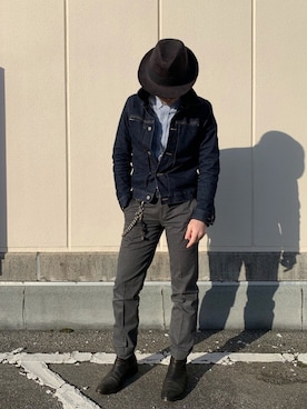 「RUDE GALLERY（ルードギャラリー）のアイテム（財布/小物）」を使った、つてのろたさん（メンズ・167cm）の冬コーディネート