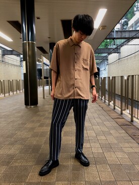 「宮城」｜やまーさんさん（メンズ・177cm）の夏コーディネート