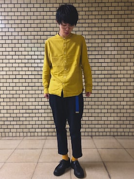 「暖色」｜やまーさんさん（メンズ・177cm）の秋コーディネート