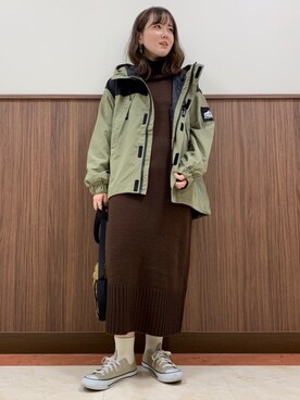 「CAMP7」｜「アイテム（マウンテンパーカー）」を使った、aiさん（レディース・162cm）の秋コーディネート