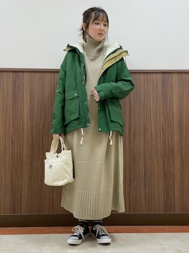 「アイテム（マウンテンパーカー）」を使った、aiさん（レディース・162cm）の秋コーディネート