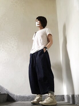 「CALINER（カリネ）のアイテム」を使った、Eveさん（レディース・160cm）の夏コーディネート