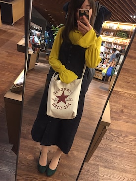 「RAY CASSIN（レイカズン）のアイテム（オールインワン・サロペット）」を使った、nonoさん（レディース・153cm）の夏コーディネート