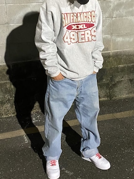 「505」｜琥珀さん（メンズ・165cm）の冬コーディネート