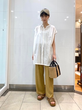 「URBAN RESEARCH（アーバンリサーチ）のアイテム（財布/小物）」を使った、キノモトさん（レディース・167cm）の夏コーディネート