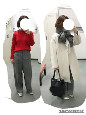 「シルバー」｜「アイテム（チェスターコート）」を使った、けーさん（レディース・159cm）の冬コーディネート