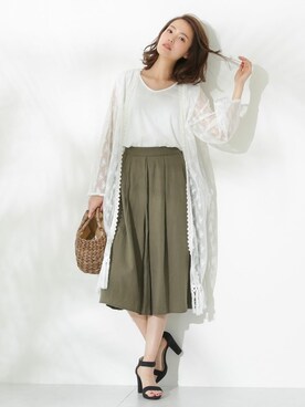 「ロングカーディガン」｜SocialGIRLさん（レディース・167cm）の春コーディネート