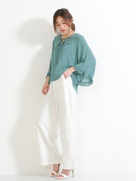 「ワイドシルエット」｜SocialGIRLさん（レディース・167cm）の夏コーディネート