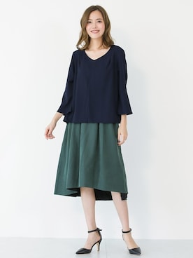 「ベルスリーブ」｜SocialGIRLさん（レディース・167cm）の夏コーディネート