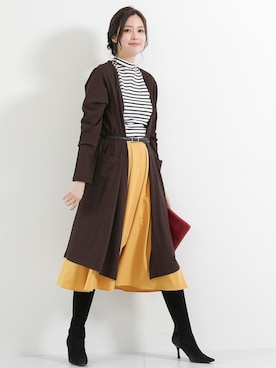 「アイテム（トップス、ブラウン系）」を使った、SocialGIRLさん（レディース・167cm）の秋コーディネート