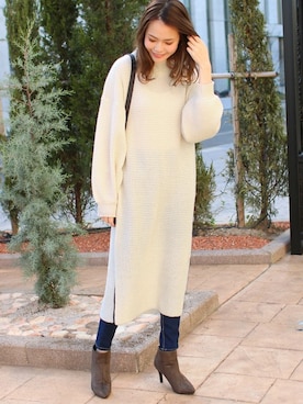 「ワッフル」｜SocialGIRLさん（レディース・167cm）の冬コーディネート