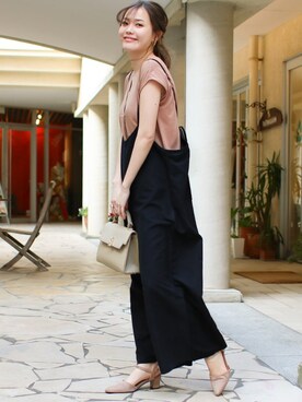 「おしゃれさんと繋がりたい」｜「アイテム（つなぎ/オールインワン）」を使った、SocialGIRLさん（レディース・167cm）の春コーディネート