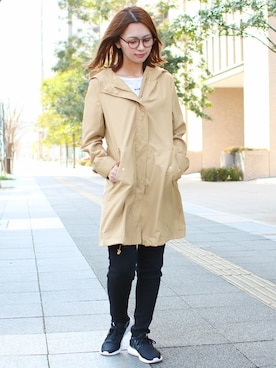 「スタッフセンバツ」｜「アイテム（ミリタリージャケット）」を使った、SocialGIRLさん（レディース・160cm）の春コーディネート