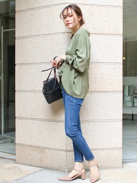 「スキッパーシャツ」｜SocialGIRLさん（レディース・167cm）の春コーディネート