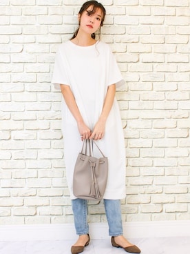 「ワッフル」｜SocialGIRLさん（レディース・167cm）の春コーディネート