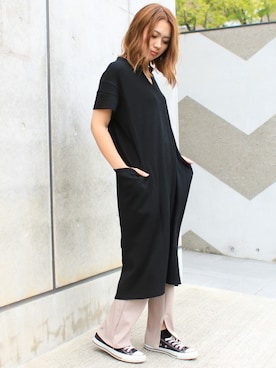 「ワッフル」｜SocialGIRLさん（レディース・160cm）の夏コーディネート