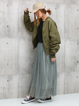 SocialGIRLさん（レディース・160cm）の秋コーディネート