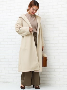 「フード」｜SocialGIRLさん（レディース・160cm）の秋コーディネート