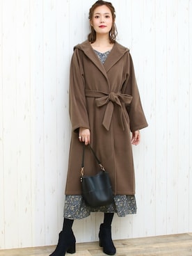 「フード」｜SocialGIRLさん（レディース・167cm）の秋コーディネート