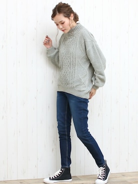 「コンバース ハイカット」｜SocialGIRLさん（レディース・167cm）の冬コーディネート