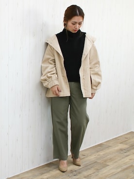 「スタッフセンバツ」｜「アイテム（ミリタリージャケット）」を使った、SocialGIRLさん（レディース・160cm）の秋コーディネート