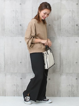 「プリーツ」｜SocialGIRLさん（レディース・160cm）の春コーディネート