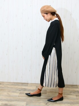 「プリーツ」｜SocialGIRLさん（レディース・158cm）の春コーディネート