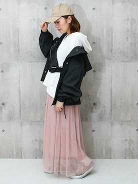 SocialGIRLさん（レディース・160cm）の春コーディネート