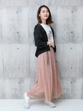 「アイテム（その他アウター）」を使った、SocialGIRLさん（レディース・164cm）の夏コーディネート