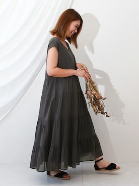 ワンピースを使った チャコールグレー のレディースコーディネート一覧 Wear