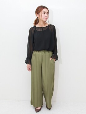 「プリーツ」｜SocialGIRLさん（レディース・160cm）の夏コーディネート