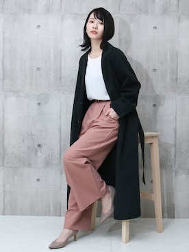 「オーバーコート」｜SocialGIRLさん（レディース・164cm）の秋コーディネート