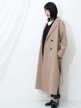 「オーバーコート」｜SocialGIRLさん（レディース・164cm）の秋コーディネート