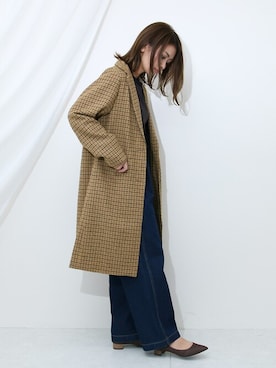 「ガンクラブチェック」｜SocialGIRLさん（レディース・160cm）の秋コーディネート