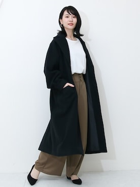 「オーバーコート」｜SocialGIRLさん（レディース・164cm）の冬コーディネート