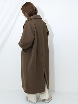 「オーバーコート」｜「アイテム（チェスターコート）」を使った、SocialGIRLさん（レディース・160cm）の冬コーディネート