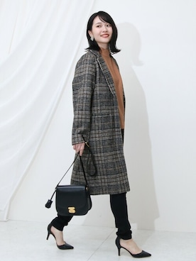 「チェック柄に恋してる」｜SocialGIRLさん（レディース・164cm）の冬コーディネート