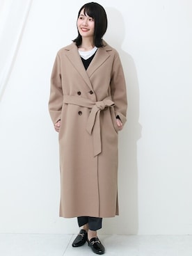 「オーバーコート」｜SocialGIRLさん（レディース・164cm）の冬コーディネート