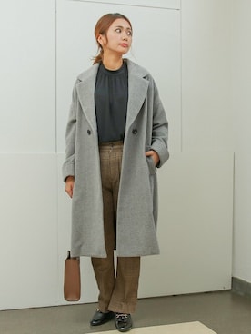 チェスターコートを使った チェックパンツ のレディース人気ファッションコーディネート Wear