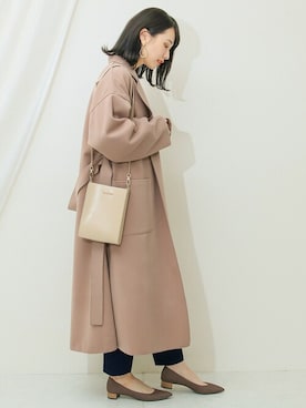 「オーバーコート」｜SocialGIRLさん（レディース・164cm）の冬コーディネート