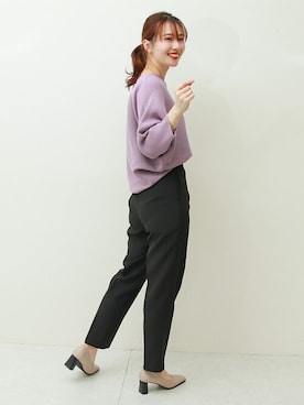 「黒パンツ」｜SocialGIRLさん（レディース・164cm）の春コーディネート