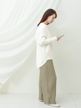 「プリーツ」｜SocialGIRLさん（レディース・164cm）の春コーディネート